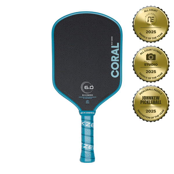 Six Zero Coral Hybrid 16mm Pickleball Paddle