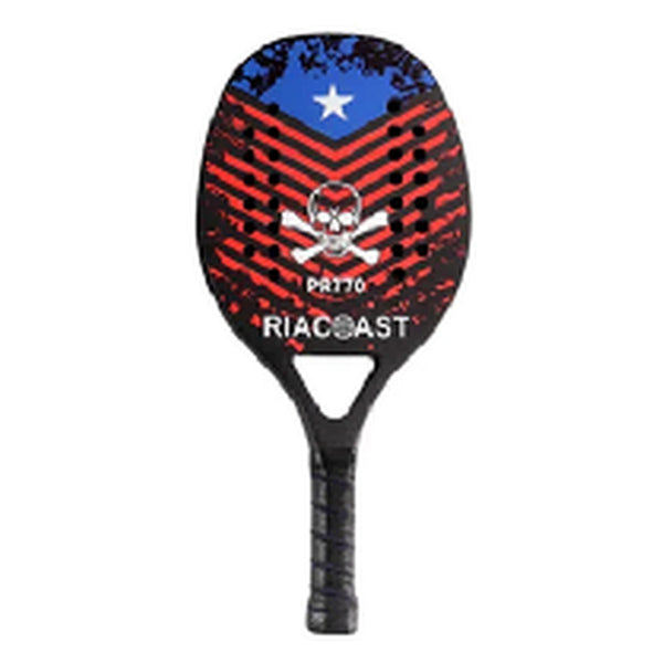Skull & Star Beach Tennis Racket - Red