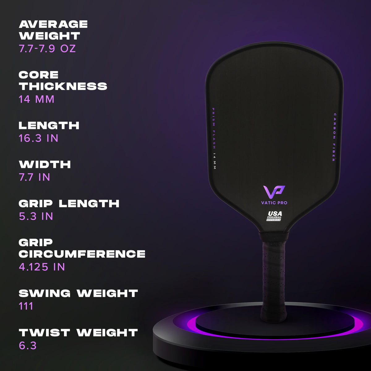 Vatic Pro PRISM Flash Pickleball Paddle