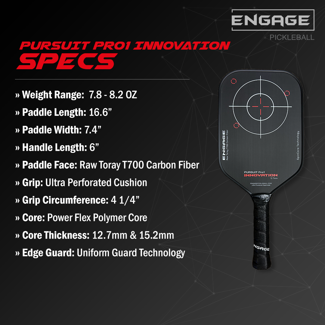 Engage Pursuit Pro1 Innovation 15.2mm Pickleball Paddle