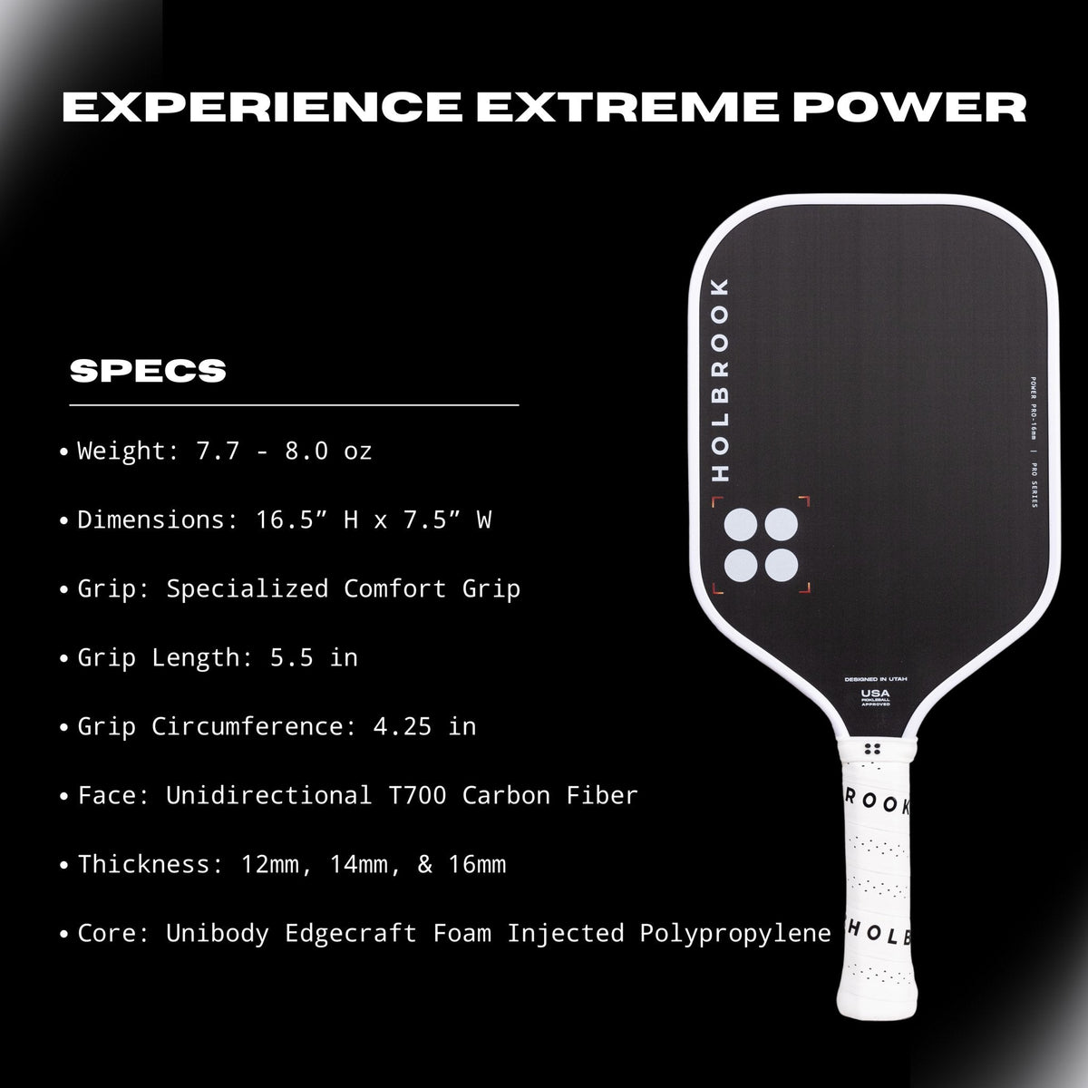 Holbrook Power Pro Pickleball Paddle