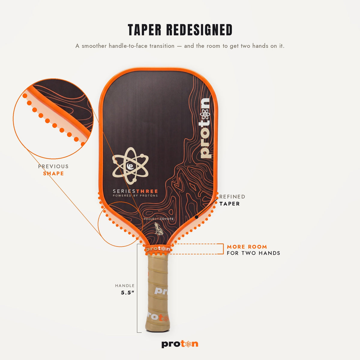 Proton Project Coyote Elongated 15mm Pickleball Paddle
